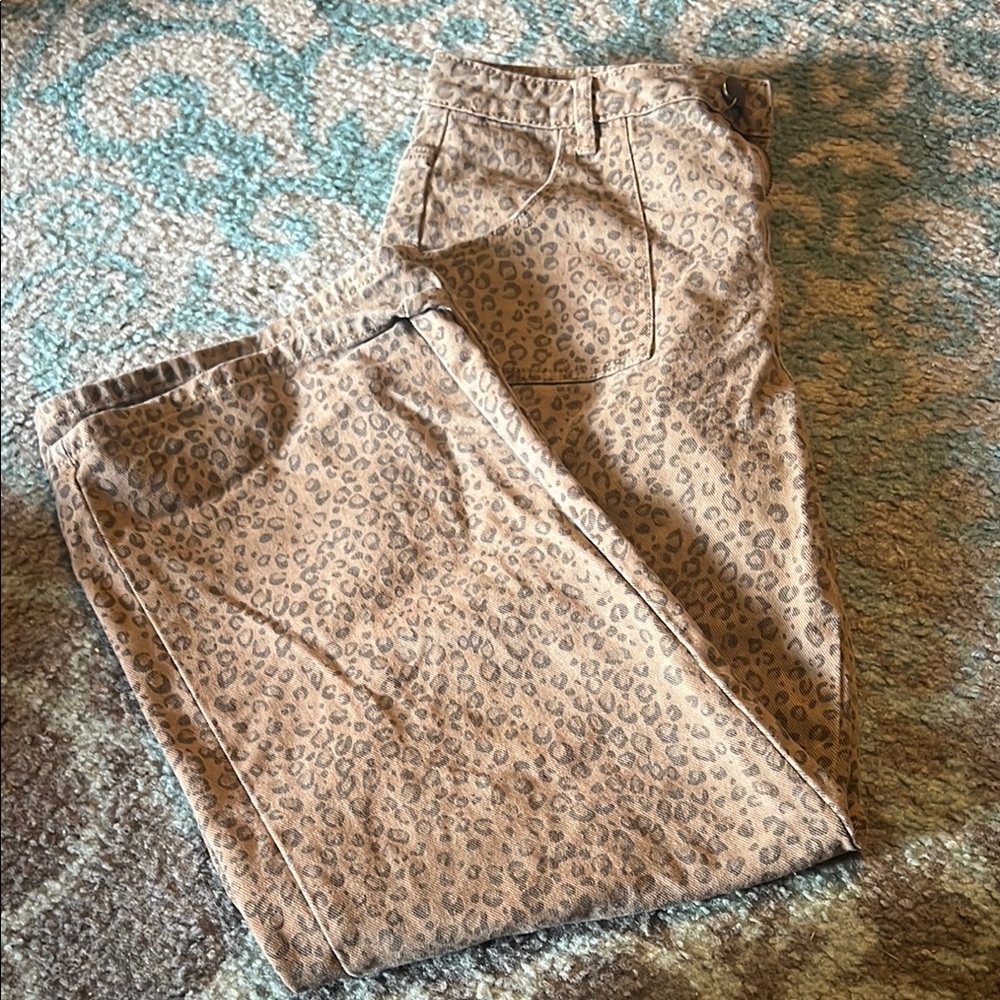 Altrd state leopard print straight leg jeans
